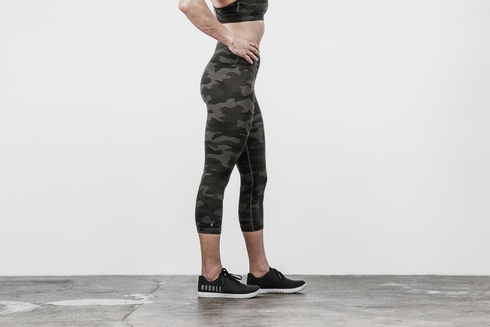 Leggings NOBULL Femme Grise Camouflage - NOBULL High-Rise Crop,France (8407-UTCWO)